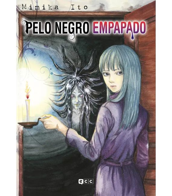 Pelo negro empapado