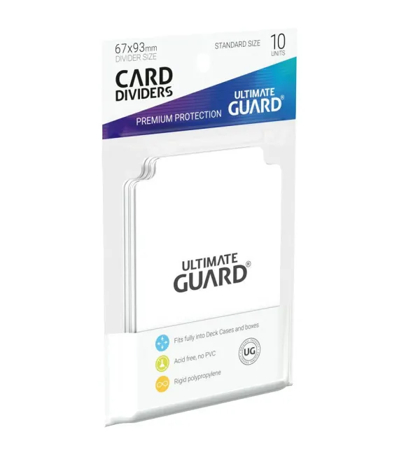 Tarjetas Separadoras para Cartas (Card Dividers): Blanco (10 unidades)