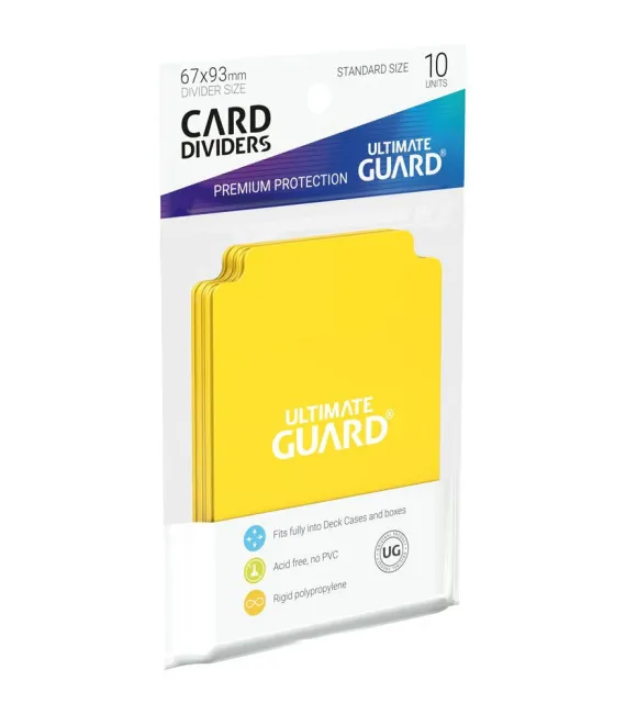 Tarjetas Separadoras para Cartas (Card Dividers): Amarillo (10 unidades)