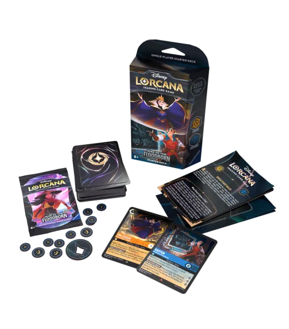 Disney Lorcana Rise of the Floodborn - Starter Deck: Amber y Sapphire