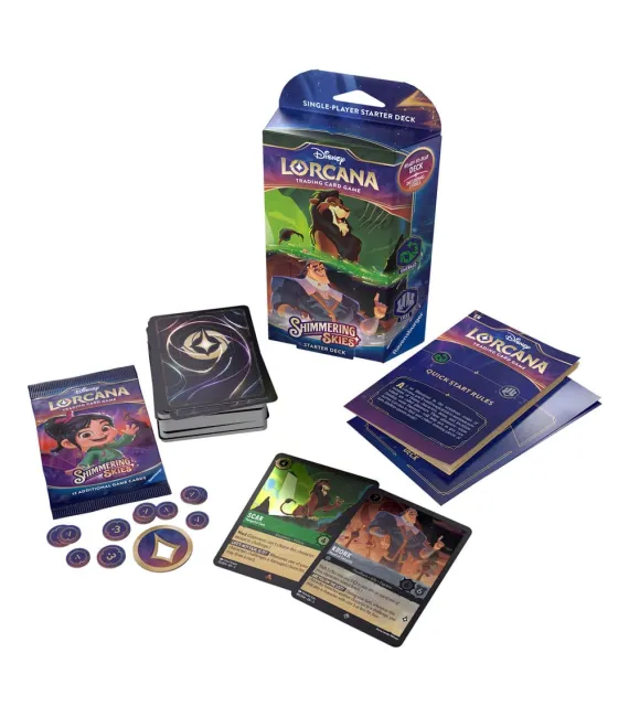 Disney Lorcana Shimmering Skies Starter Deck: Scar y Kronk